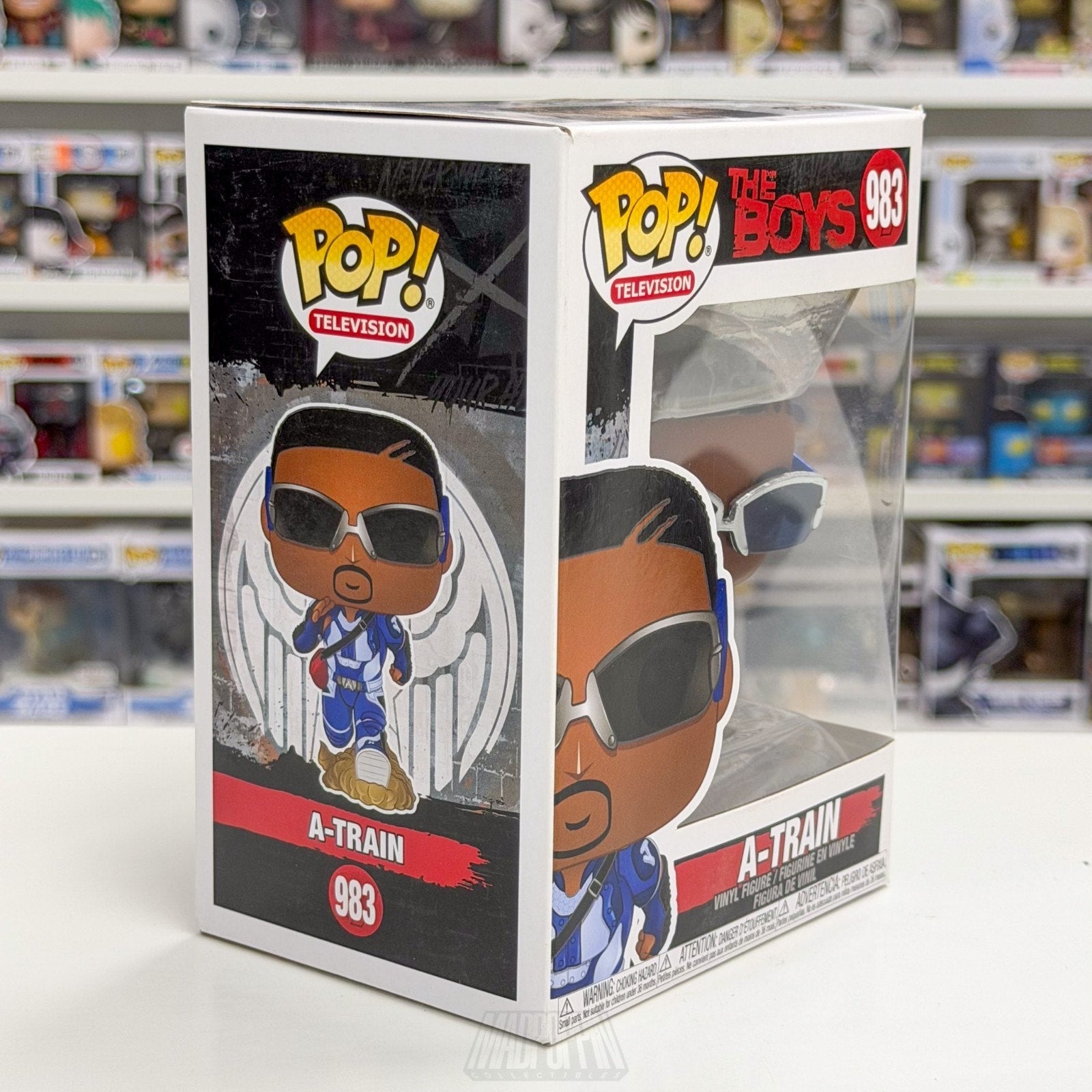 Funko Pop TV The Boys A-Train 983 Worlds Fastest Man Compound V Toy Vinyl Figure