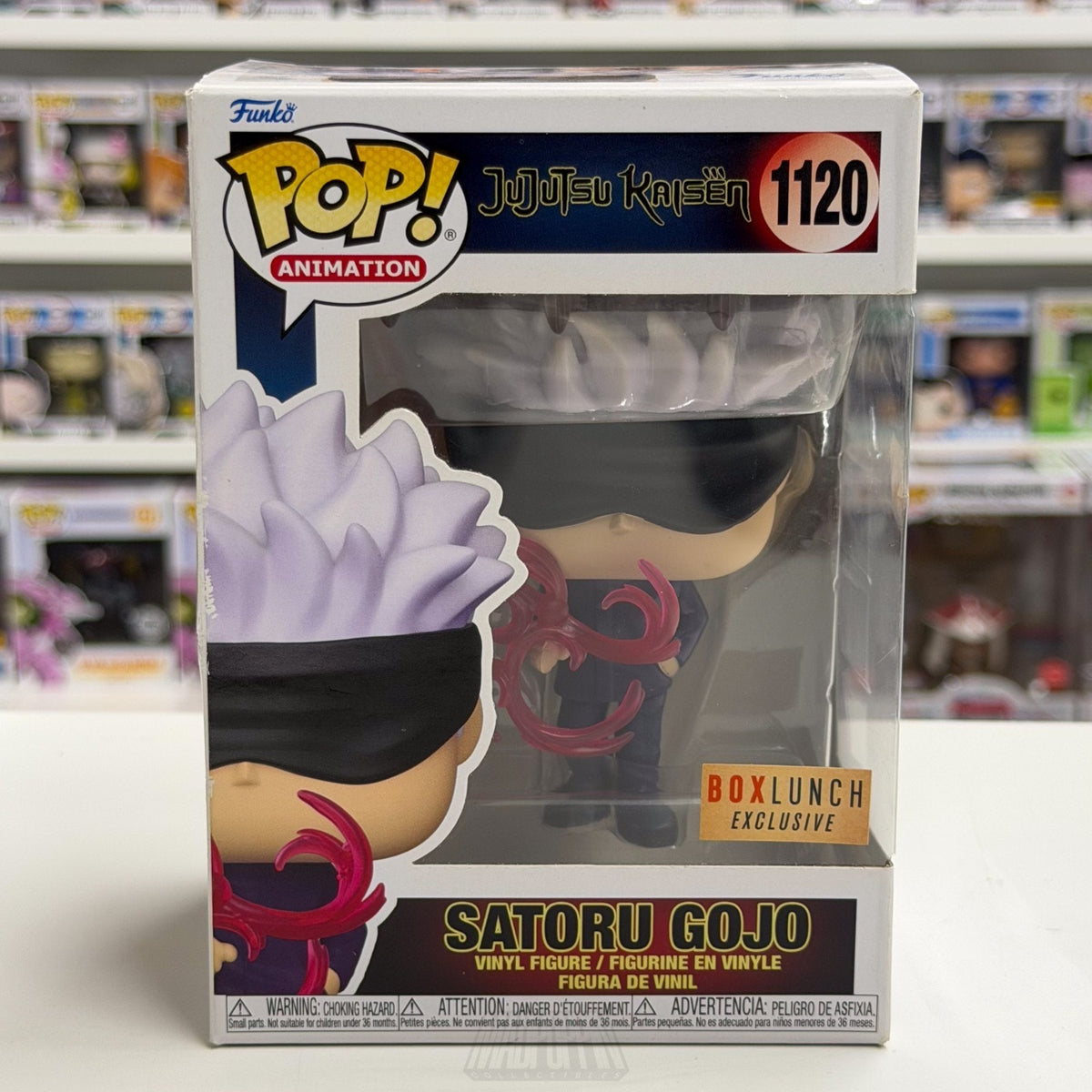 Funko Pop Anime Jujustsu Kaisen Satoru Gojo BoxLunch 1120 Manga Toy Vinyl Figure