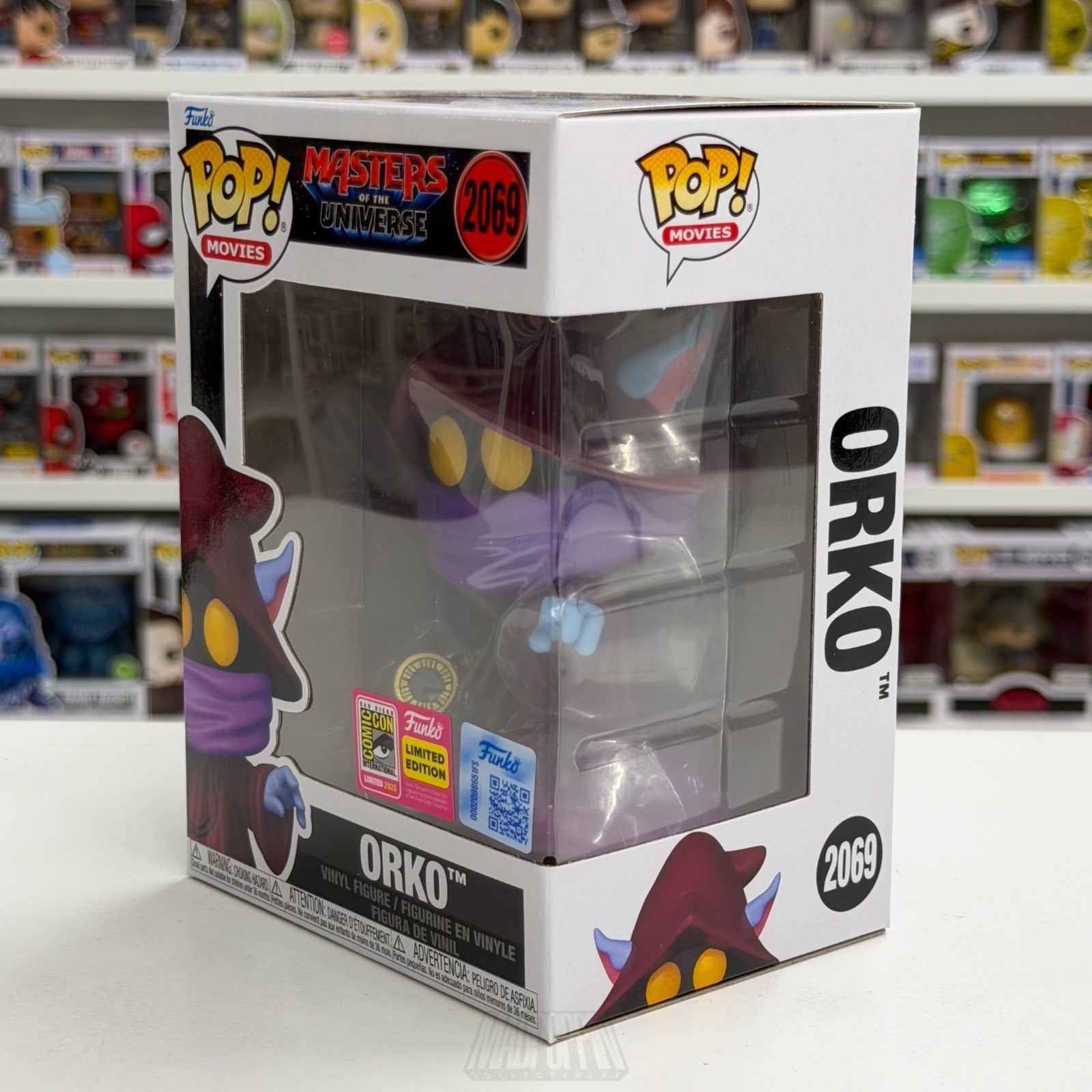 Funko Pop Movies Masters of the Universe Orko 2069 SDCC 2026 MOTU CON STICKER