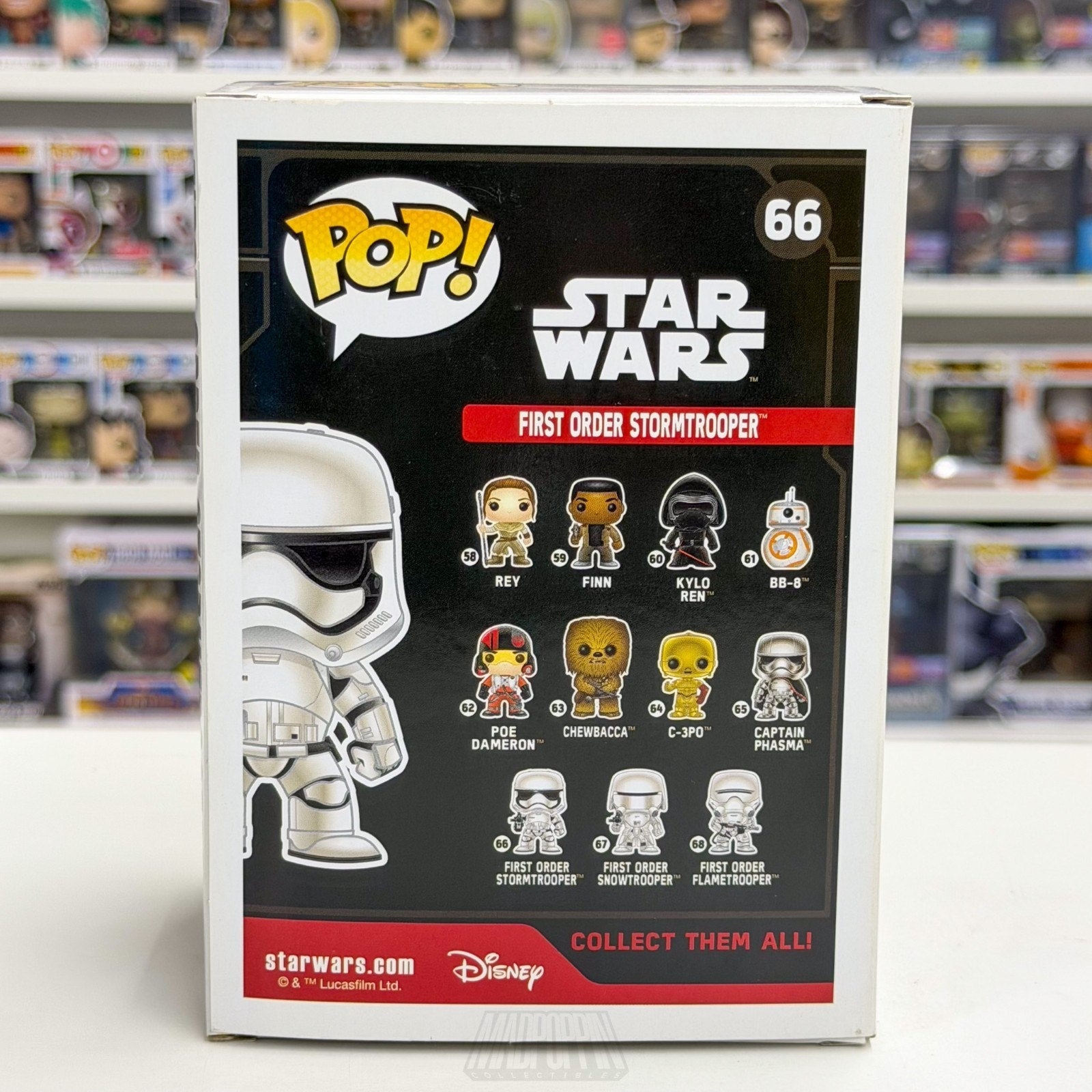 Funko Pop Star Wars The Force Awakens First Order Stormtrooper 66 Vinyl Figure