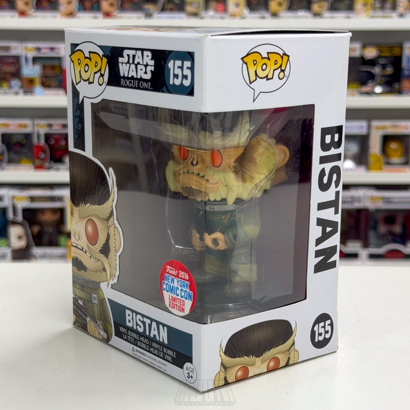 Funko Pop Star Wars Rogue One Bistan NYCC New York Comic Con 155 Vinyl Figure