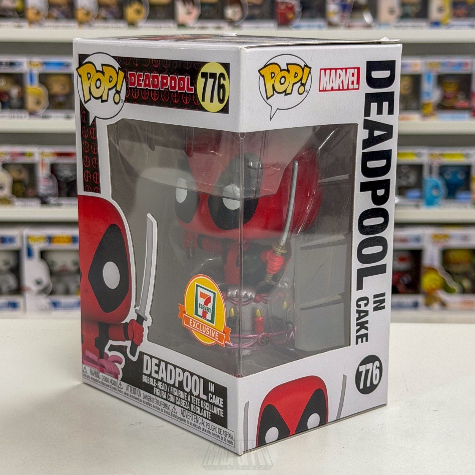 Funko Pop Marvel Deadpool in Cake Metallic 7-Eleven 776 Mutant Merc Toy Figure