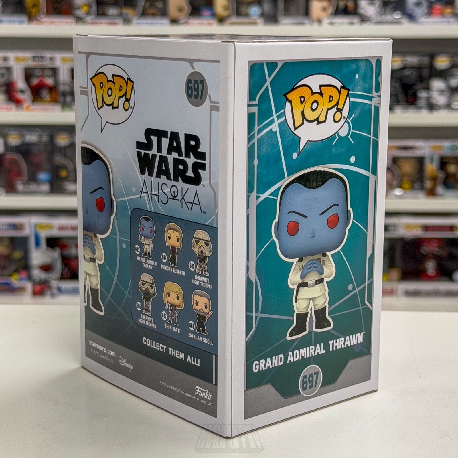 Funko Pop Star Wars Grand Admiral Thrawn Diamond SDCC Auto Signed JSA 697 Figure
