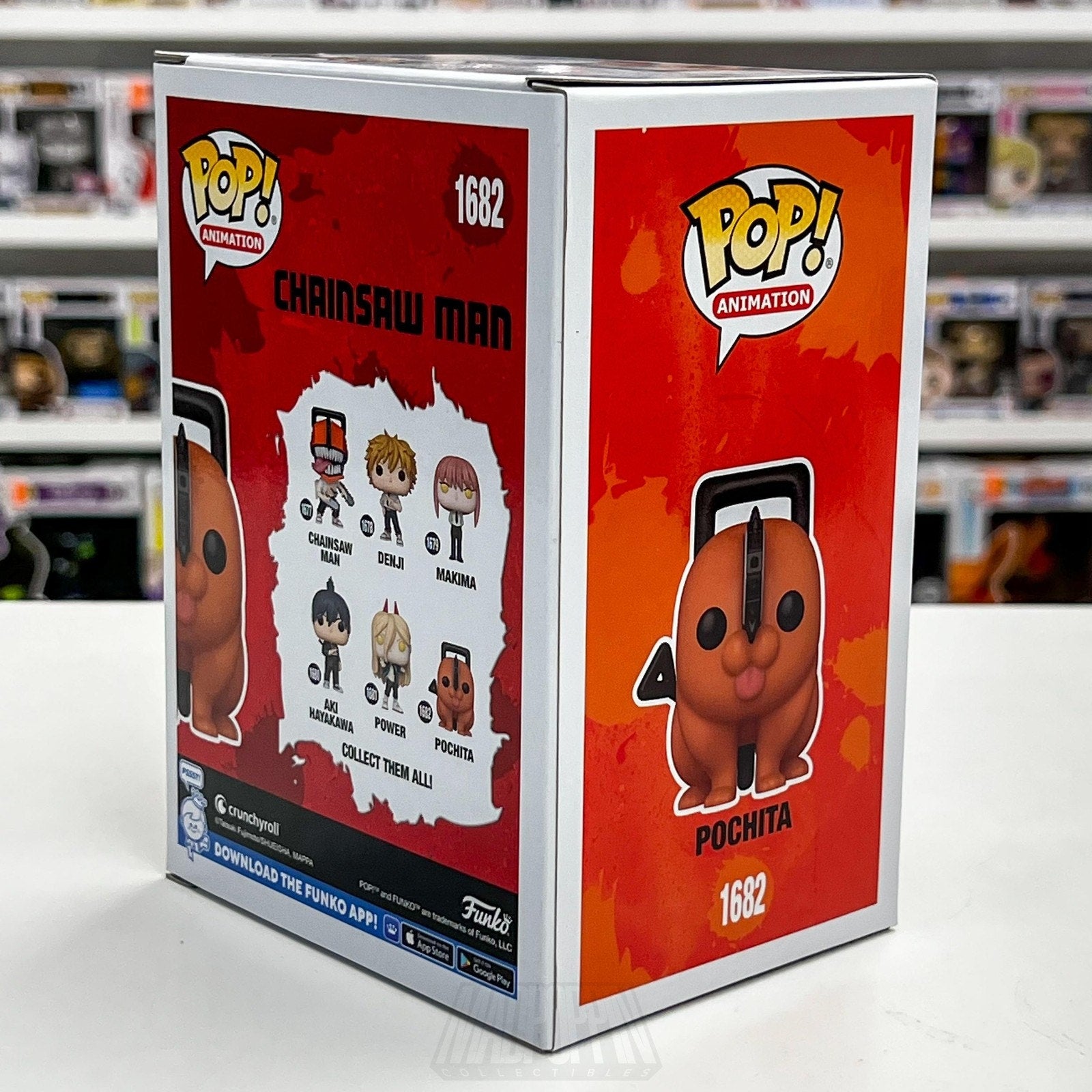 Funko Pop Anime Chainsaw Man Pochita 1682 Orange Dog Japanese Manga Vinyl Figure