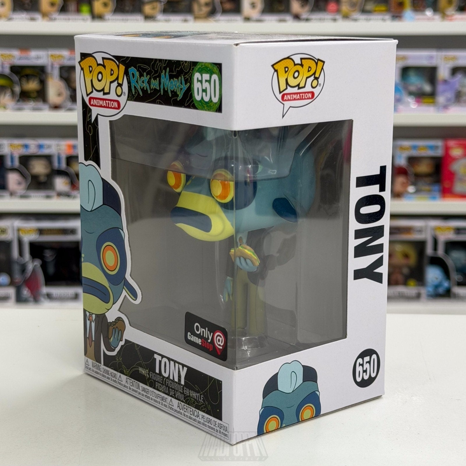 Funko Pop Animation Rick & Morty Tony GameStop 650 Cartoon Network Vinyl Figure