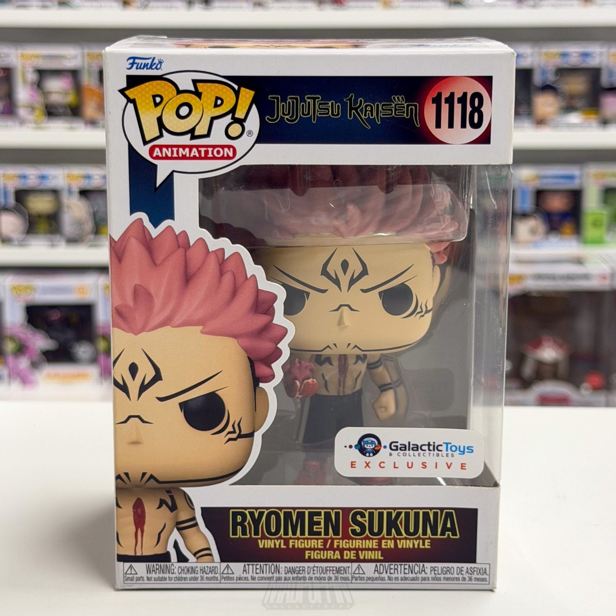 Funko Pop Anime Jujusu Kaisen Ryomen Sukuna Galactic Toys 1118 Vinyl Figure