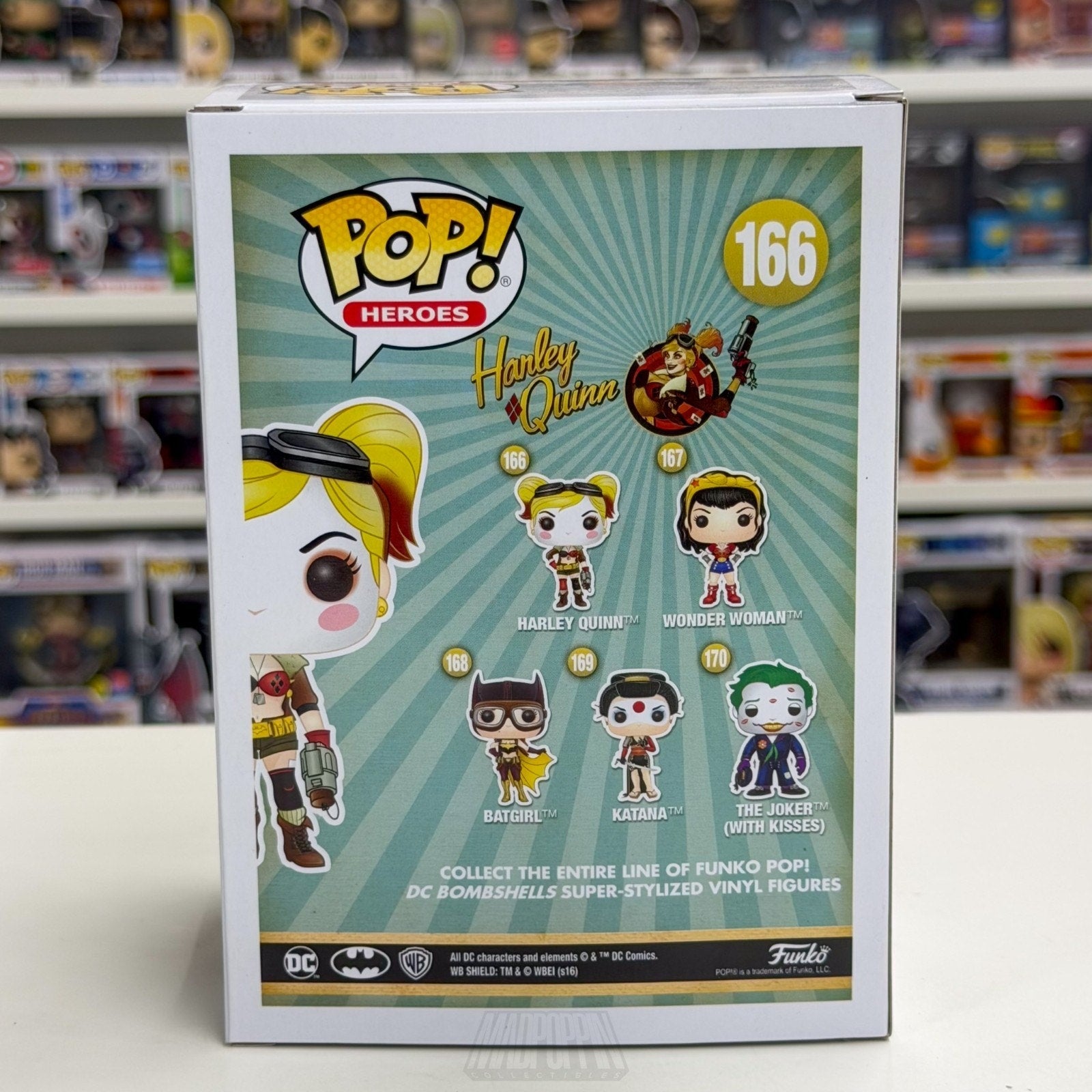 Funko Pop Heroes DC Comics Bombshells Harley Quinn 166 Joker Toy Vinyl Figure