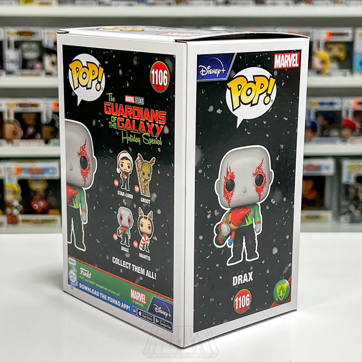 Funko Pop Marvel Drax 1106 Guardians of the Galaxy Holiday Special Bobble-Head