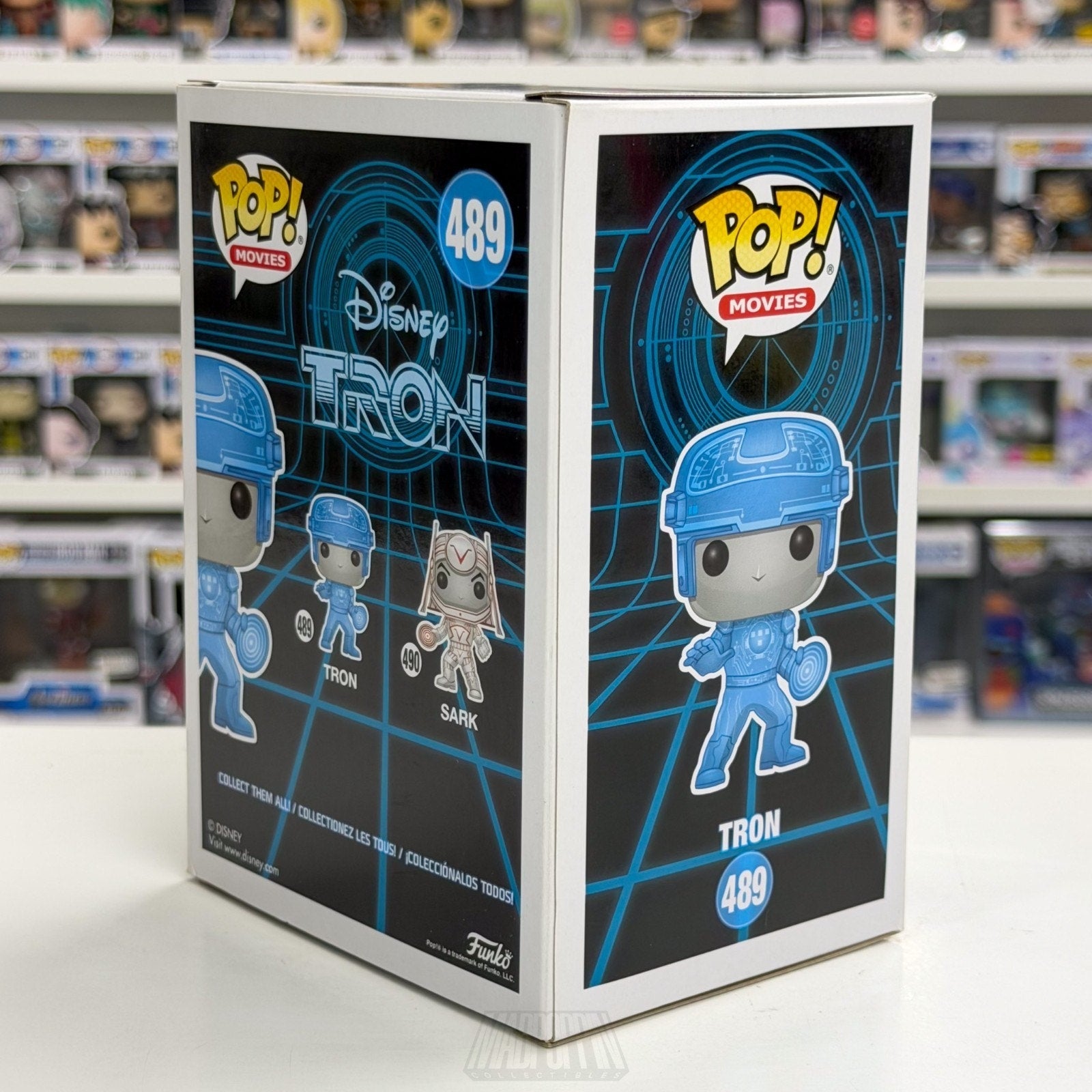Funko Pop Disney Tron Metallic Glow Chase 489 Sci-Fi Video Game Toy Vinyl Figure