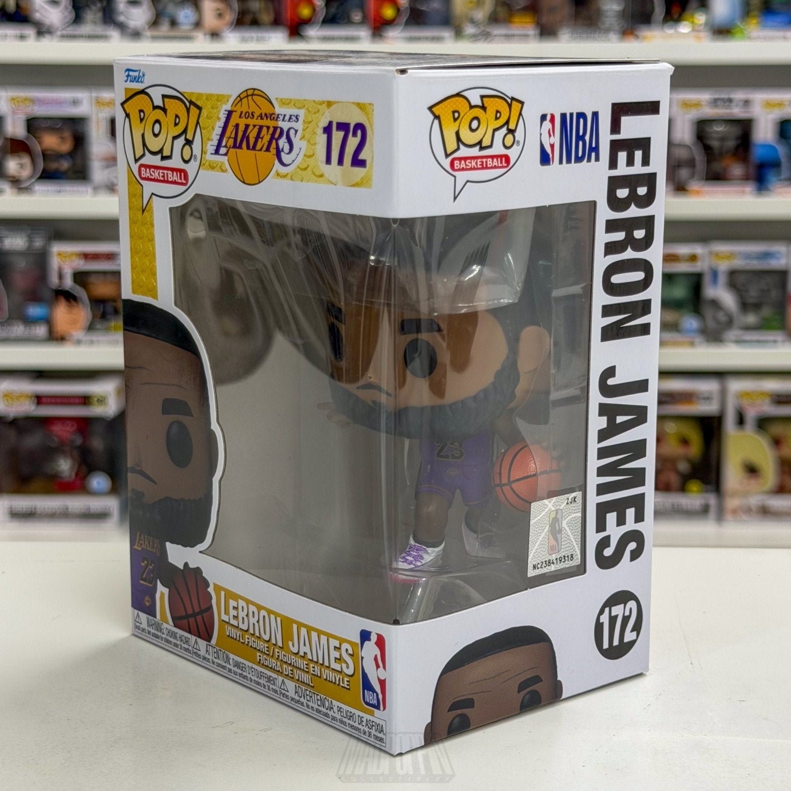 Funko Pop NBA Basketball Los Angeles Lakers LeBron James Purple 172 Vinyl Figure