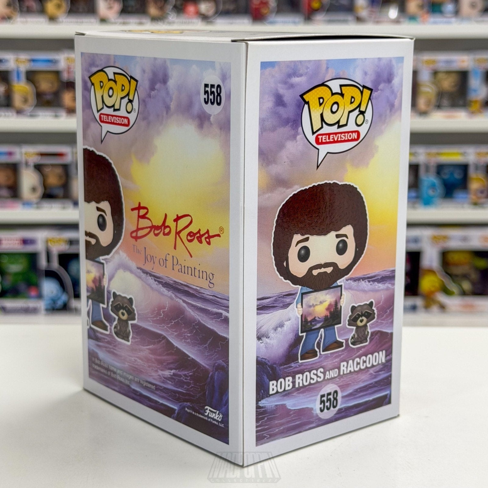 Funko Pop TV The Joy of Painting Bob Ross and Raccoon 558 PBS Toy Vinyl Figure