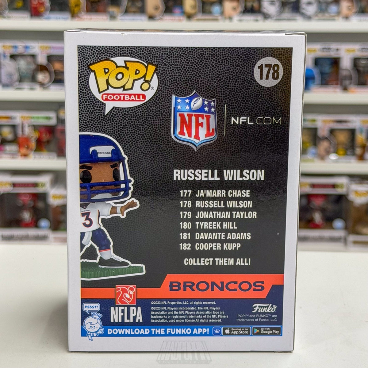 Funko Pop NFL Football Denver Broncos Russell Wilson 178 Quarterback Toy Figure