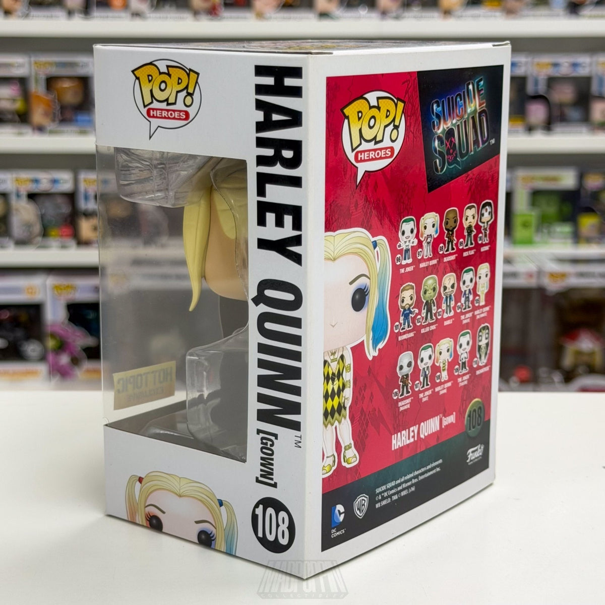 Funko Pop DC Heroes Suicide Squad Harley Quinn Gown Hot Topic 108 Vinyl Figure