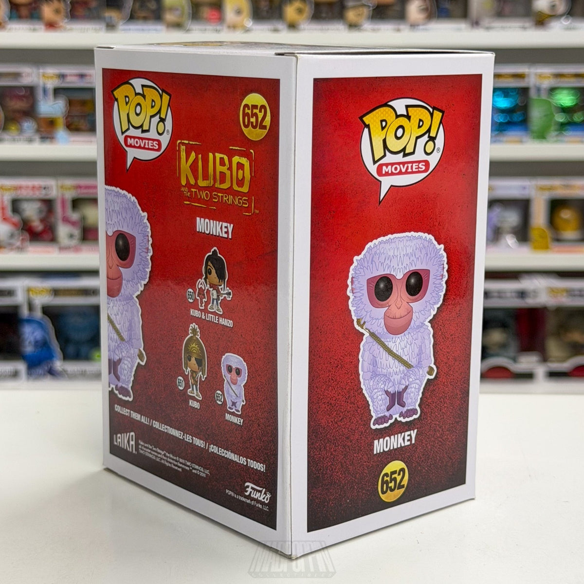 Funko Pop Movies Kubo and the Two Strings Monkey 652 Fantasy Film Vinyl Figure