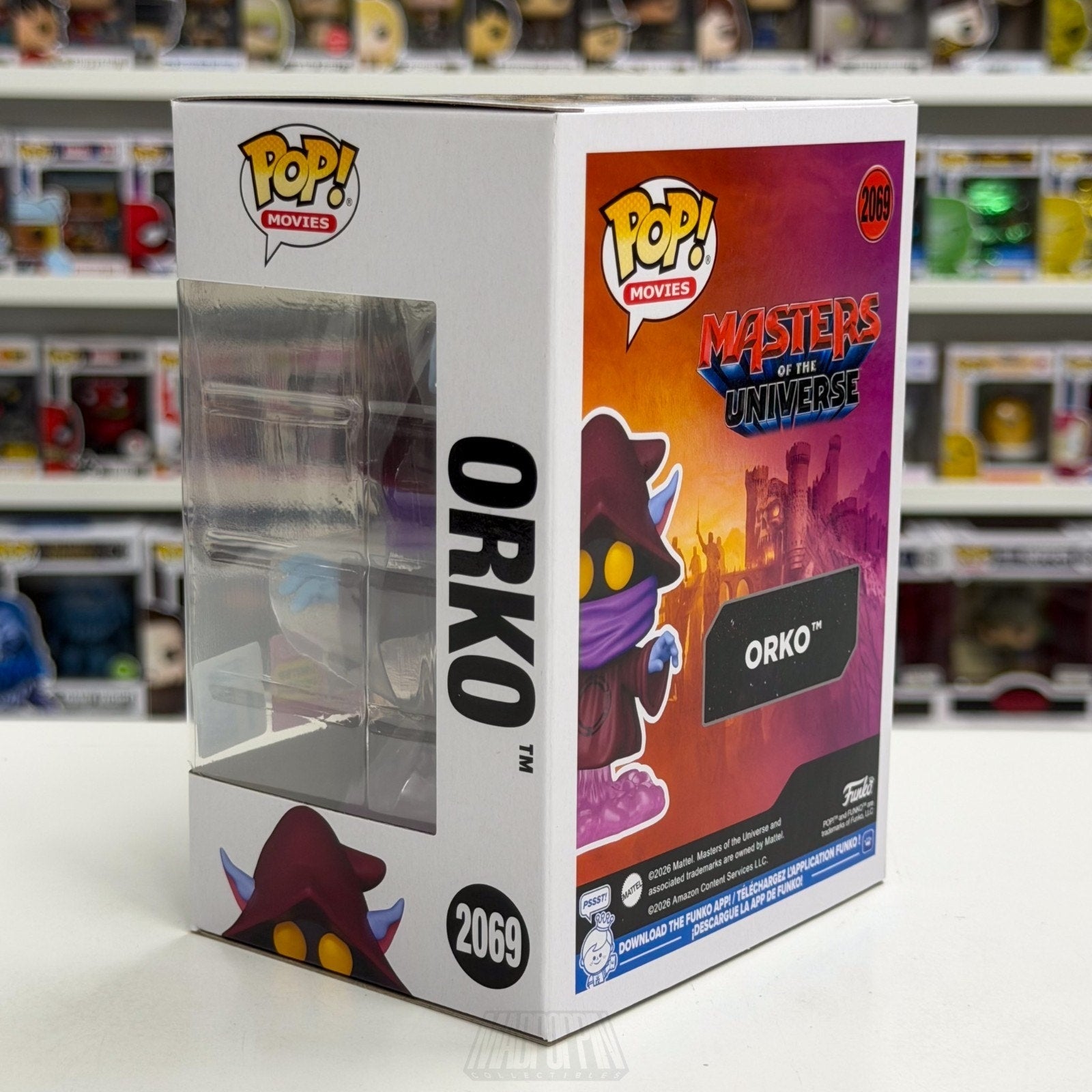 Funko Pop Movies Masters of the Universe Orko 2069 SDCC 2026 MOTU CON STICKER