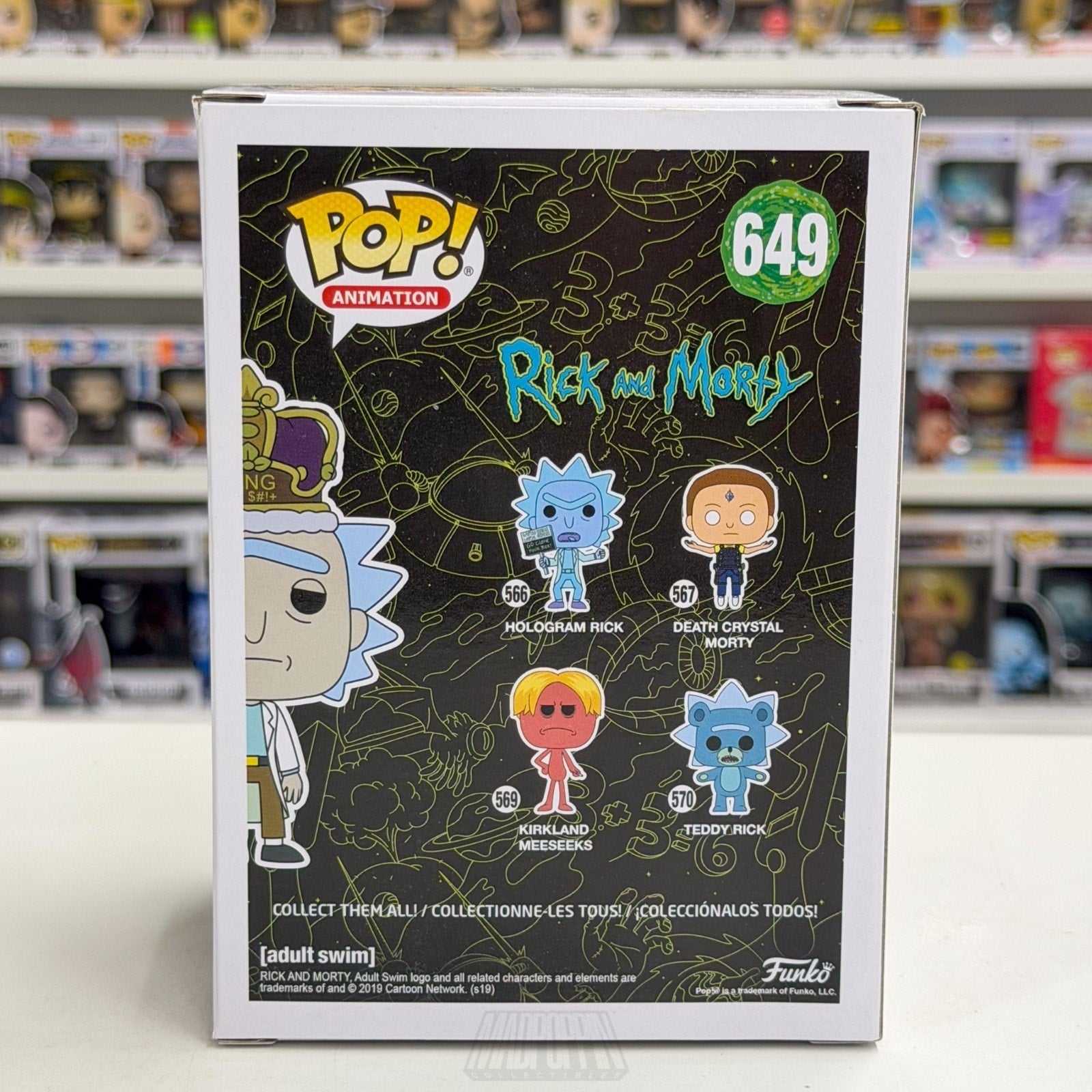 Funko Pop Animation Rick & Morty w/Crown King of $#+ GameStop 649 Vinyl Figure