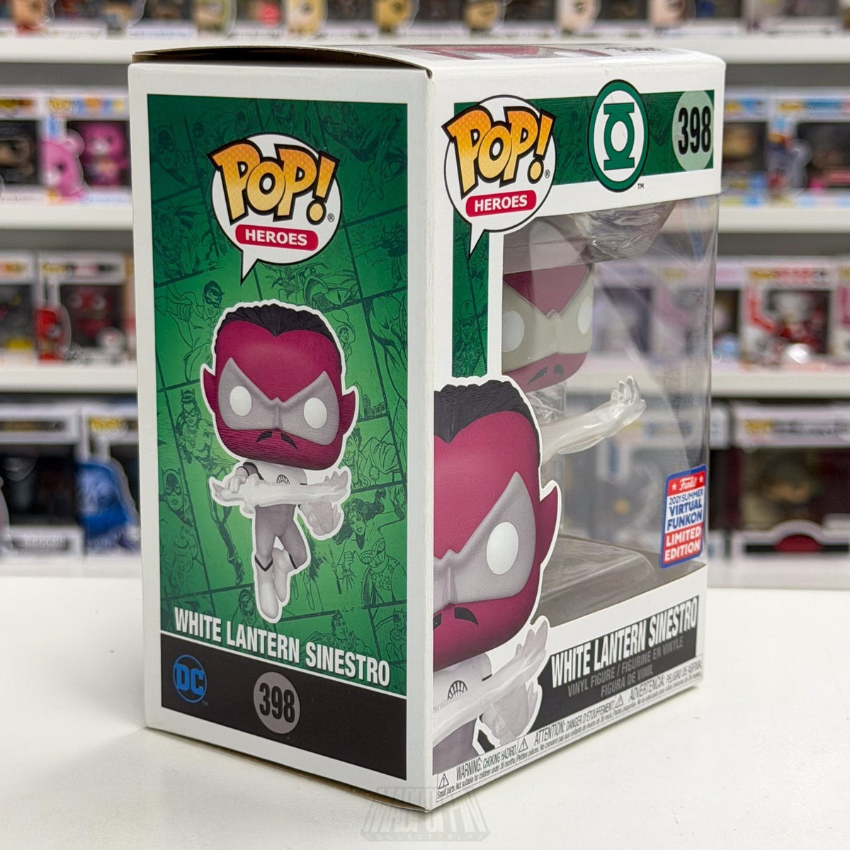 Funko Pop DC Heroes White Lantern Sinestro Virtual FunKon 398 Toy Vinyl Figure
