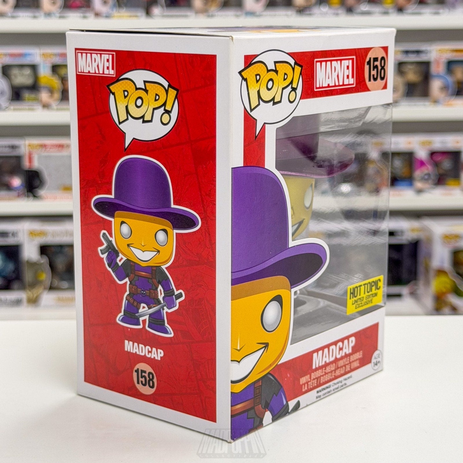 Funko Pop Marvel Madcap Metallic Chase Hot Topic 158 Mystery Box Vinyl Figure