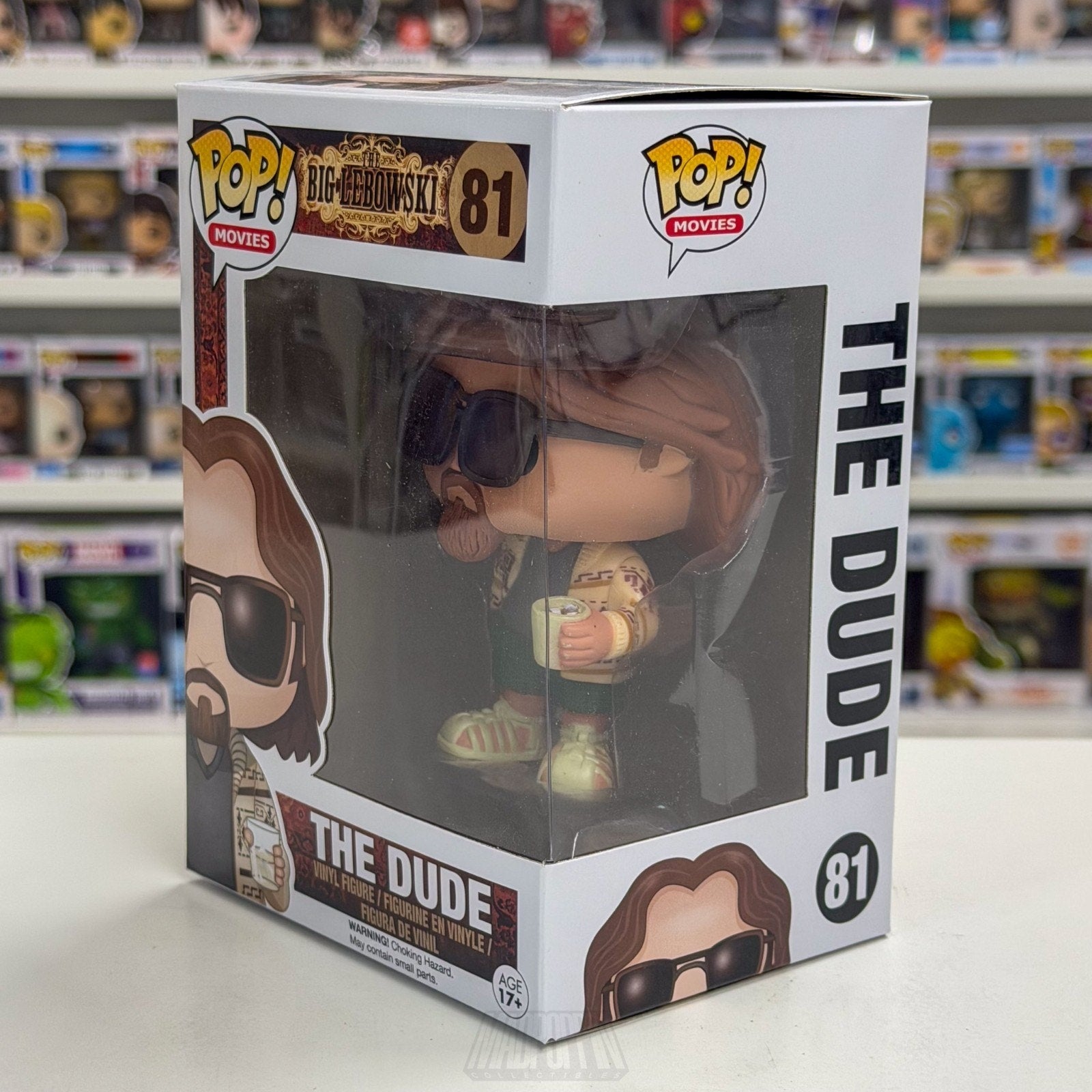 Funko Pop Movies Big Lebowski The Dude w/White Russian 81 Comedy Vinyl Figure