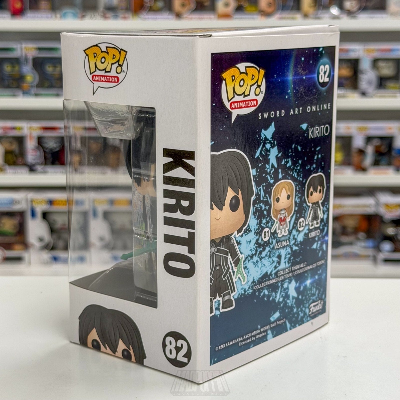 Funko Pop Anime Sword Art Online Kirito Blue Sword 82 Japanese Manga Toy Figure