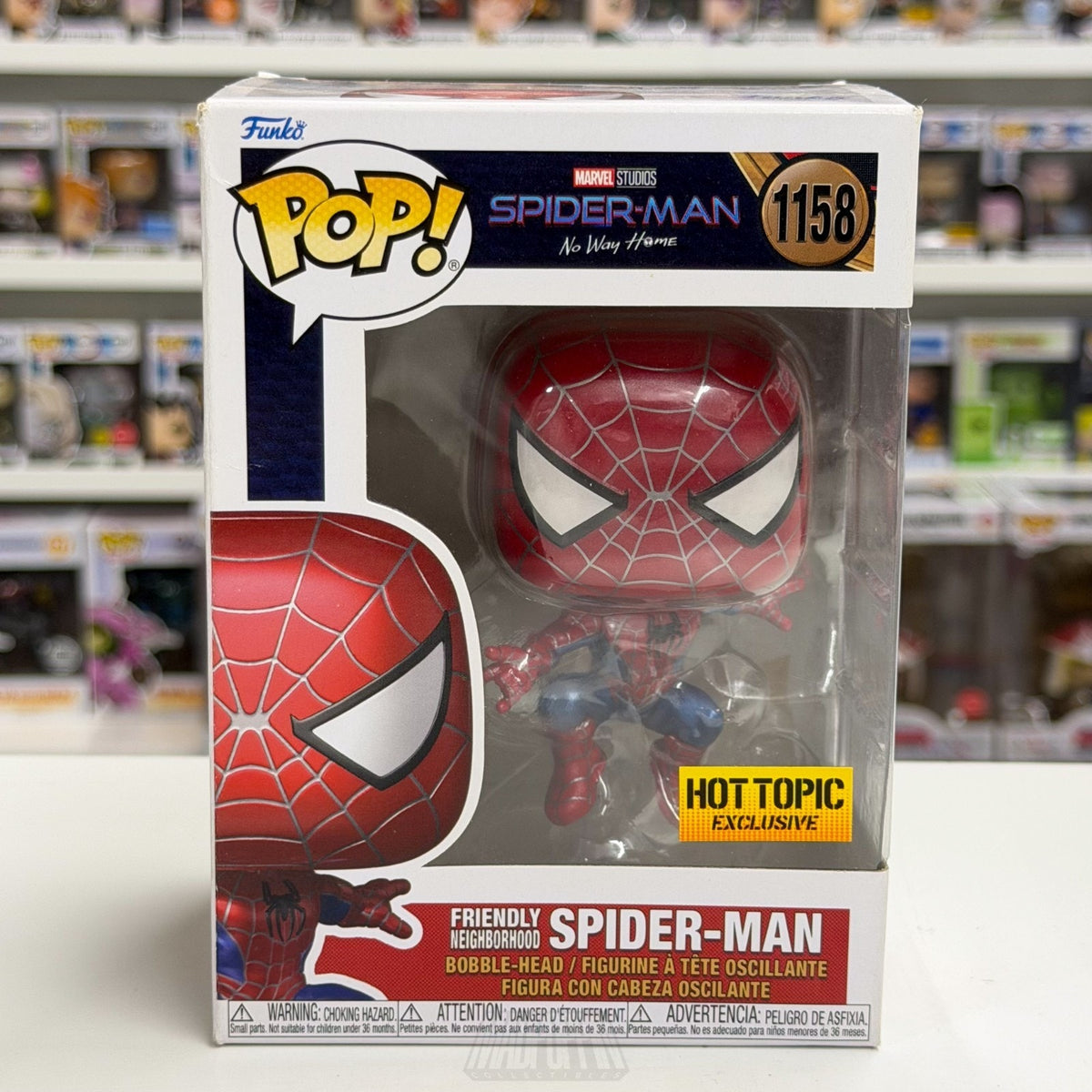 Funko Pop Marvel No Way Home Friendly Neighborhood Spider-Man Hot Topic 1158 Toy