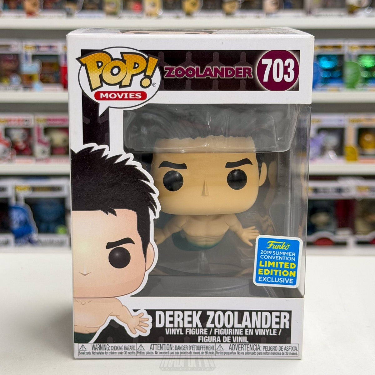 Funko Pop Movies Derek Zoolander SDCC Summer Con 703 Fashion Comedy Vinyl Figure