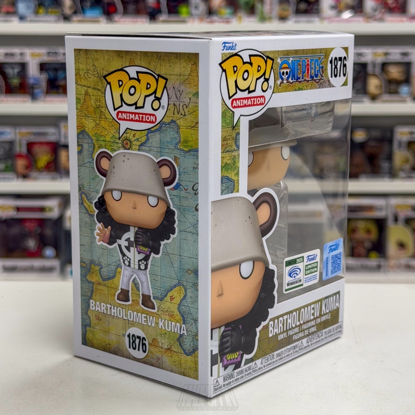 Funko Pop Anime One Piece Bartholomew Kuma WonderCon Official 1876 Manga Figure