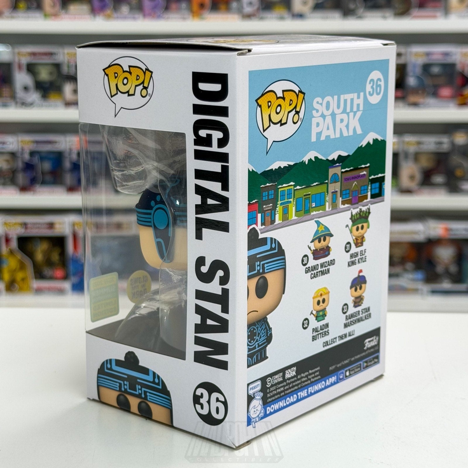 Funko Pop Animation South Park Digital Stan Marsh Glow SDCC 36 Tron Vinyl Figure