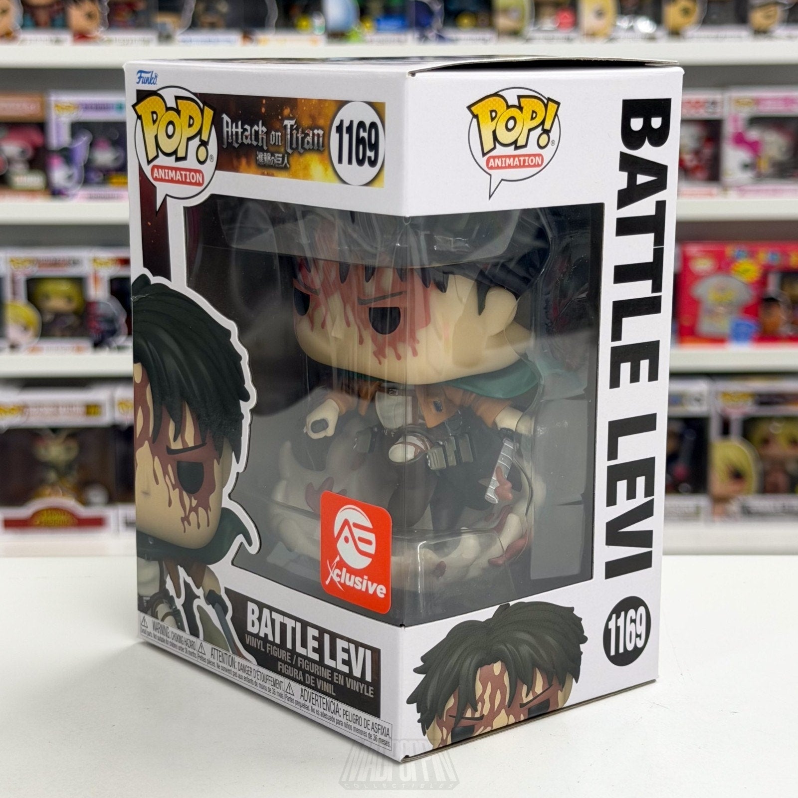 Funko Pop Anime Attack Titan Battle Levi Bloody Alliance Ent 1169 Vinyl Figure