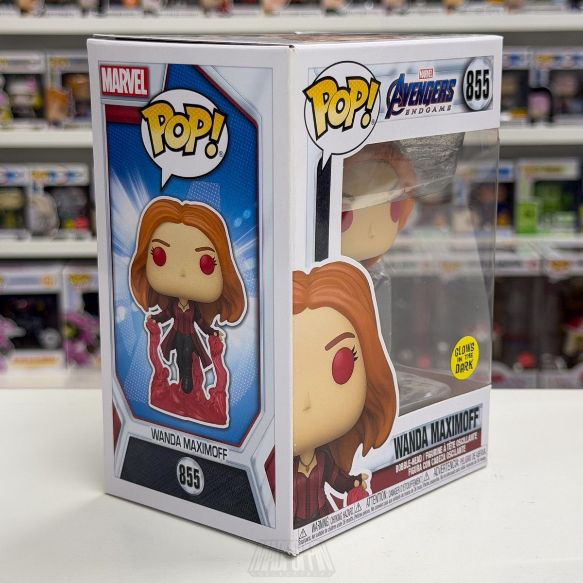 Funko Pop Marvel Avengers Endgame Wanda Maximoff Glow 855 Scarlet Witch Figure