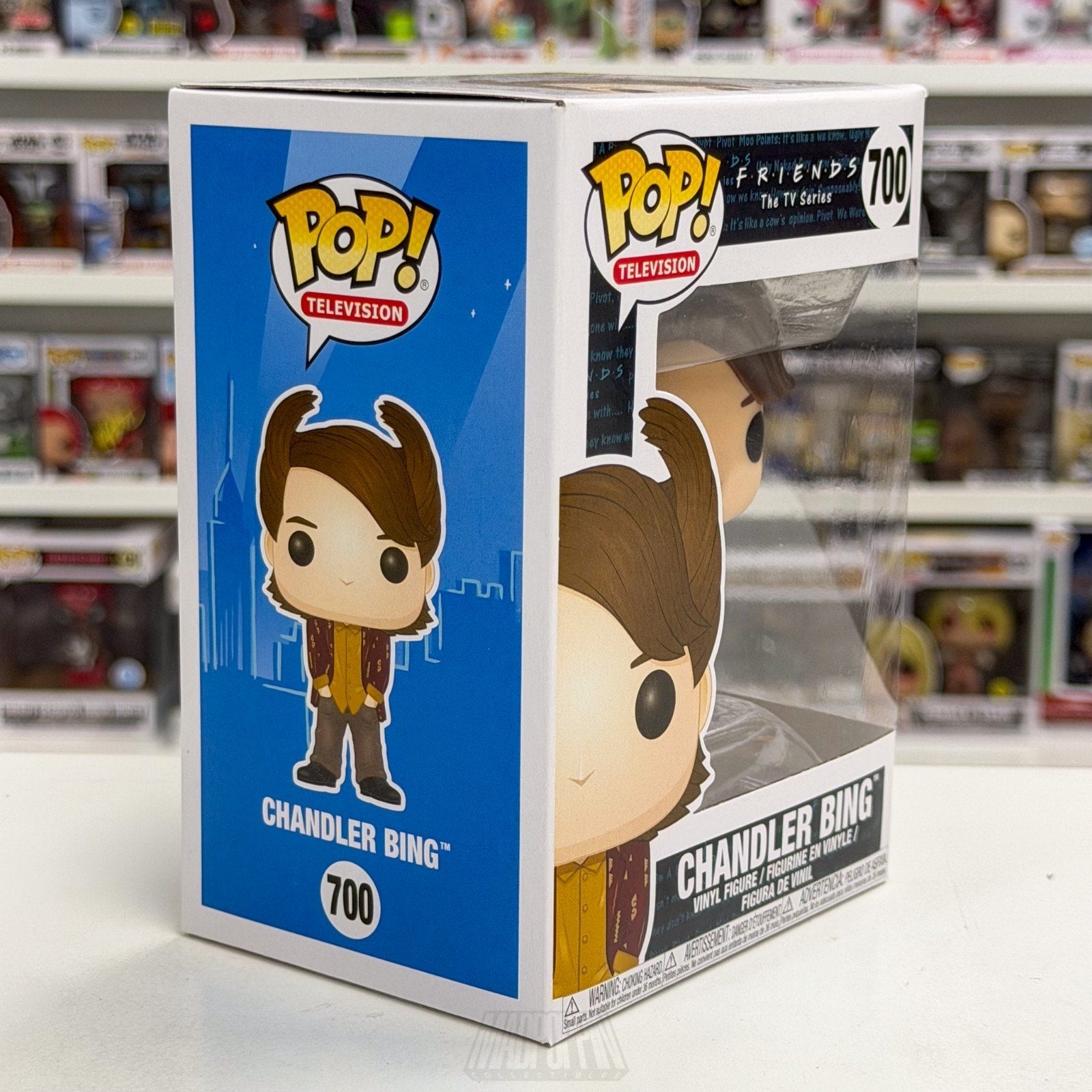 Funko Pop Tv Friends Chandler Bing 80s Hair 700 Comedy Sitcom Toy Vinyl Figure