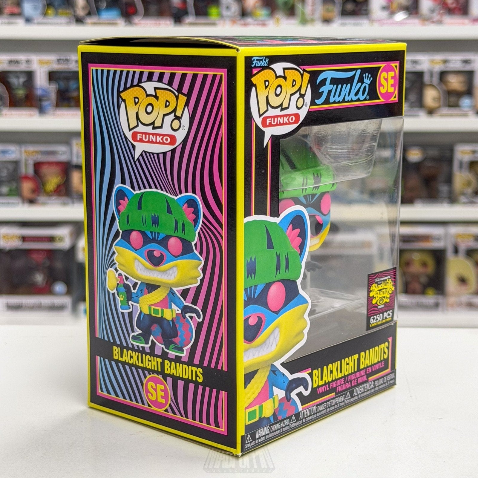 Funko Pop Fundays Blacklight Battle Bandits LE 6250 SE Raccoon Toy Vinyl Figure