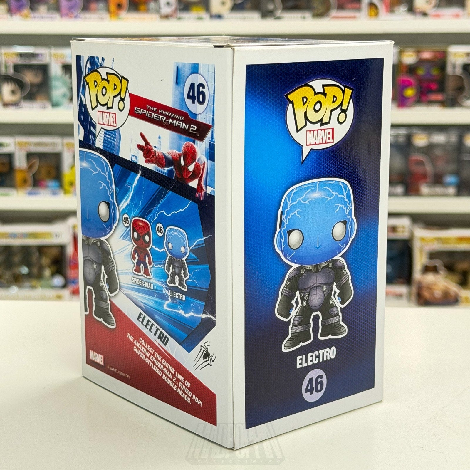 Funko Pop Marvel Amazing Spider-Man 2 Electro Glow 46 Oscorp Toy Vinyl Figure