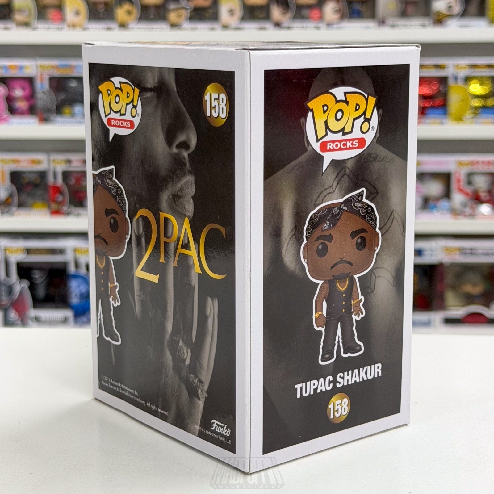Funko Pop Rocks 2Pac Tupac Shakur Black Vest 158 Gangsta Rap Toy Vinyl Figure