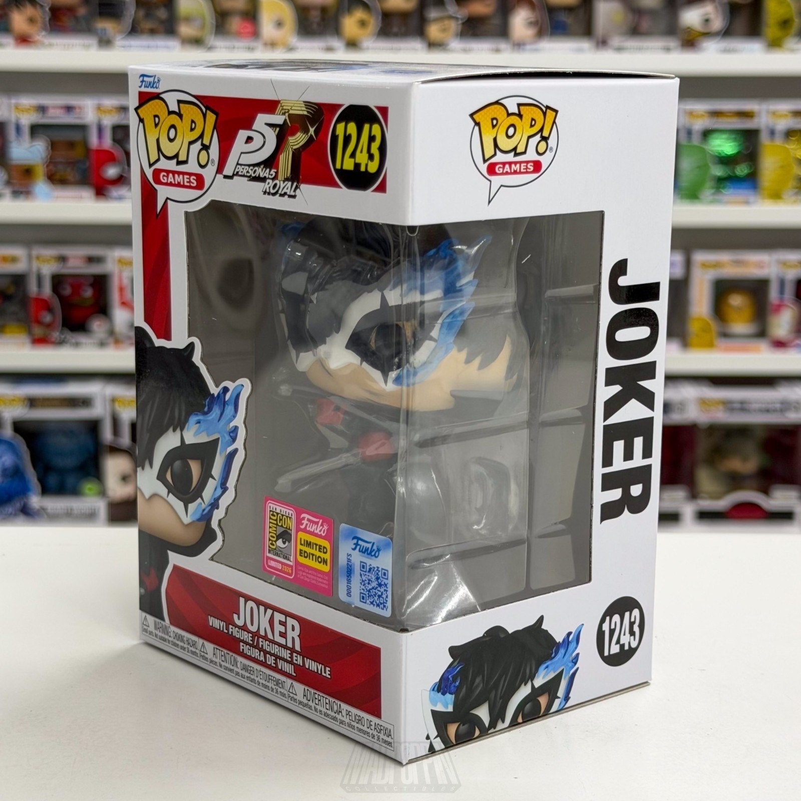 Funko Pop Games Persona 5 Royal Joker 1243 SDCC 2026 Vinyl Figure CON STICKER