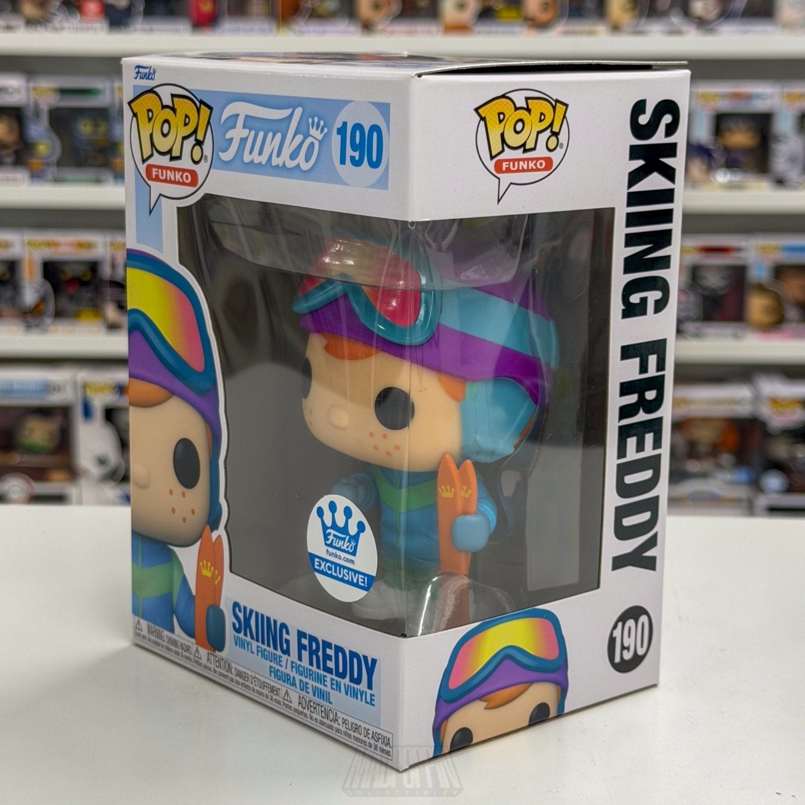 Funko Pop Skiing Freddy Funko.com Exclusive 190 Snow Winter Toy Vinyl Figure