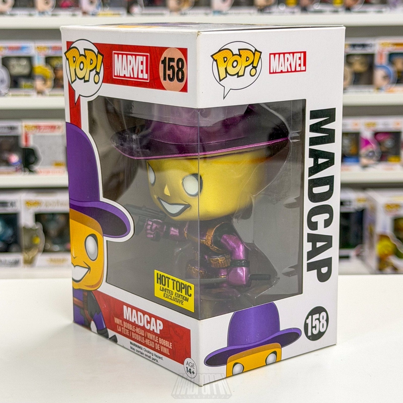 Funko Pop Marvel Madcap Metallic Chase Hot Topic 158 Mystery Box Vinyl Figure
