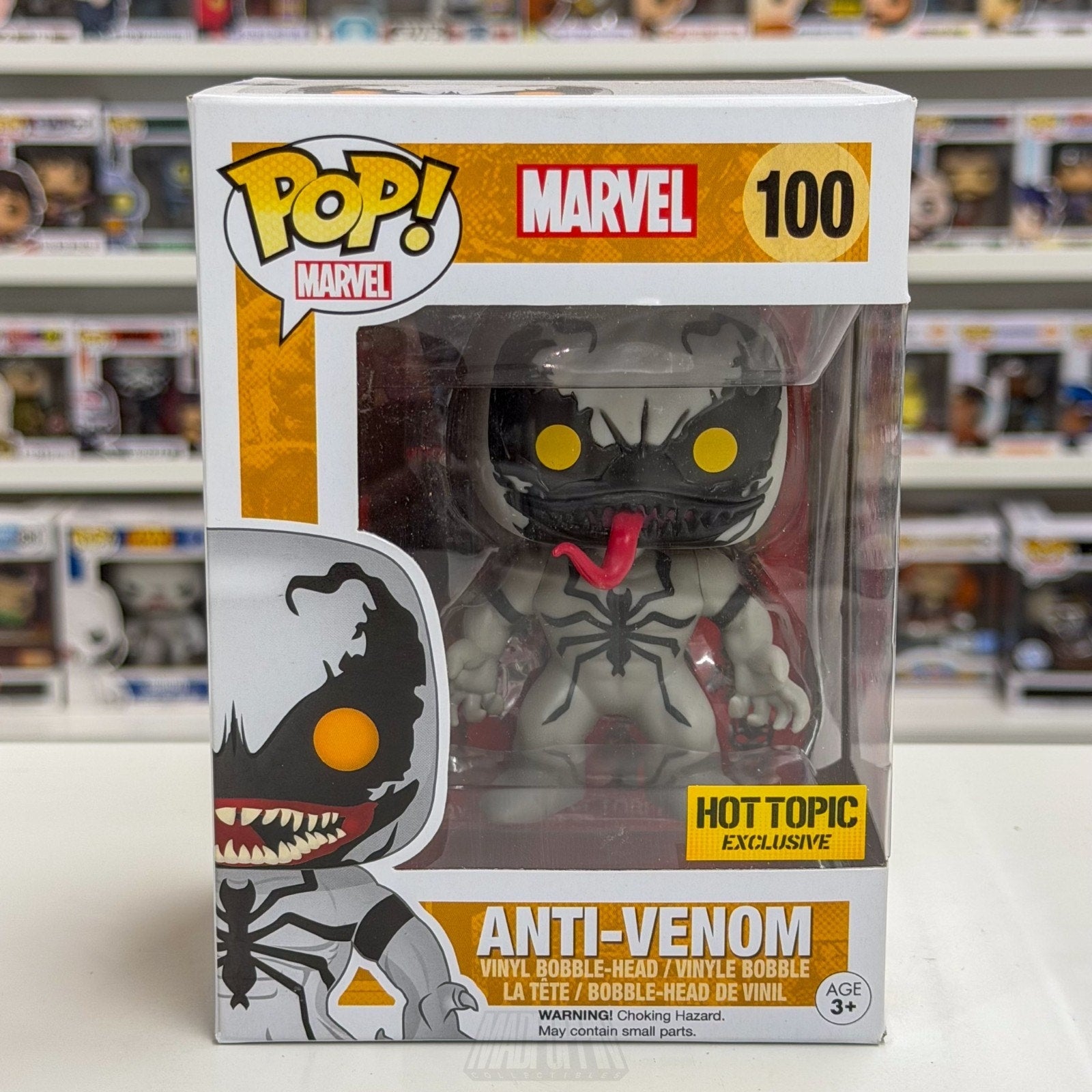 Funko Pop Marvel Anti-Venom Hot Topic 100 Symbiote Spider-Man Toy Vinyl Figure