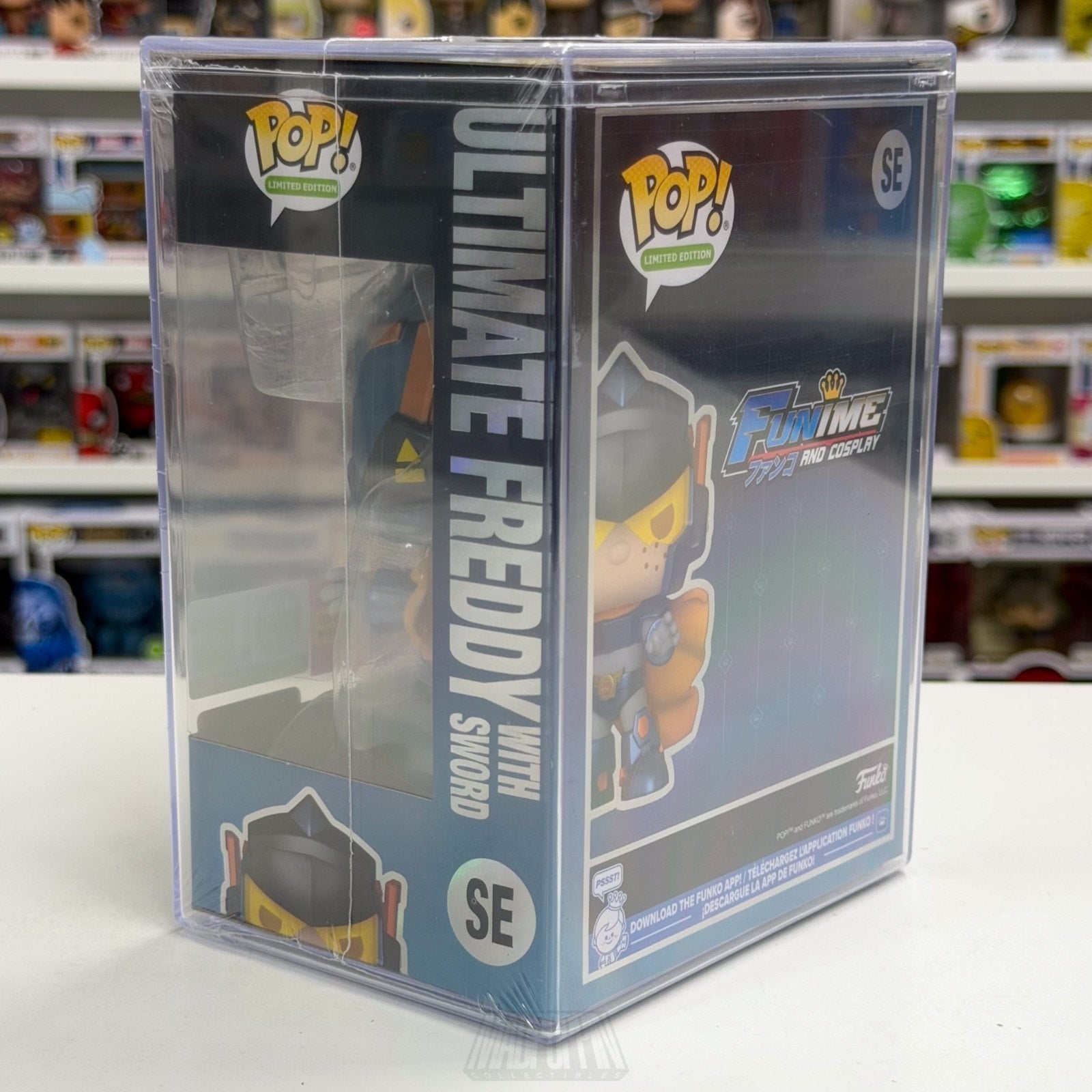 Funko Pop Funime & Cosplay Ultimate Freddy Sword SE 5000 SDCC 2026 CON STICKER