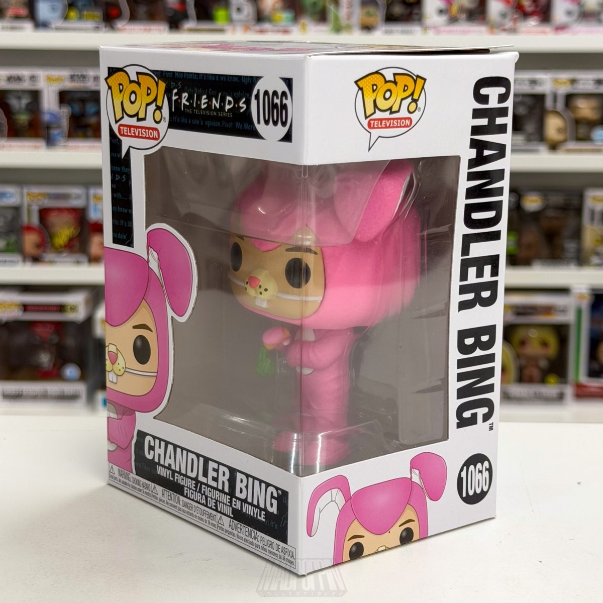 Funko Pop TV Friends Chandler Bing Pink Bunny Suit 1066 Sitcom Toy Vinyl Figure