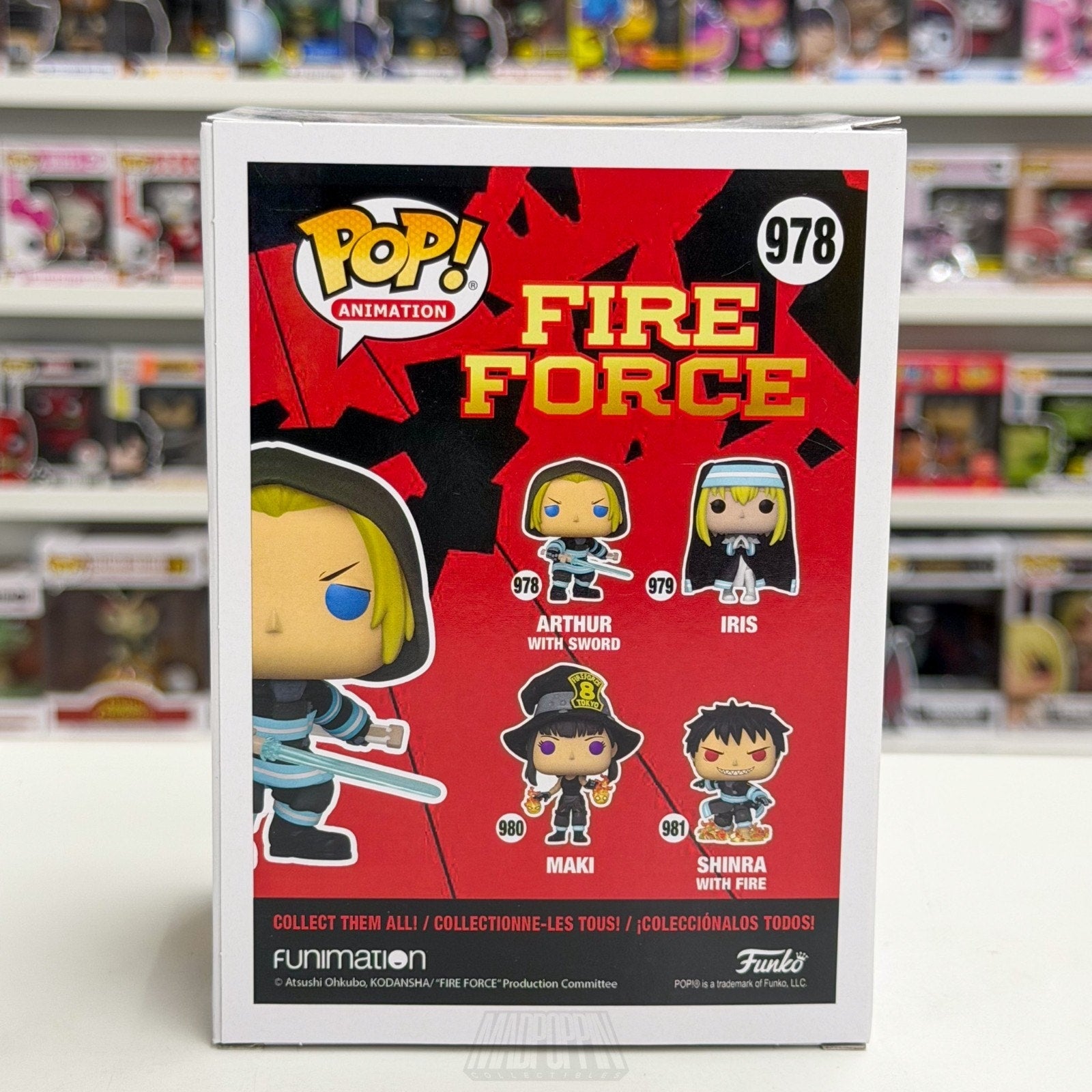 Funko Pop Anime Fire Force Arthur Boyle w/Sword 978 Japan Manga Toy Vinyl Figure