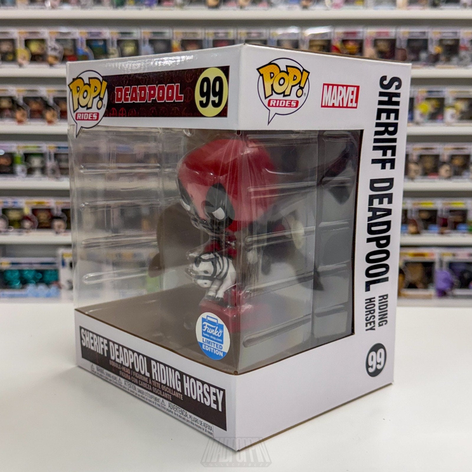 Funko Pop Rides Marvel Sheriff Deadpool Riding Horsey Exclusive 99 Vinyl Figure