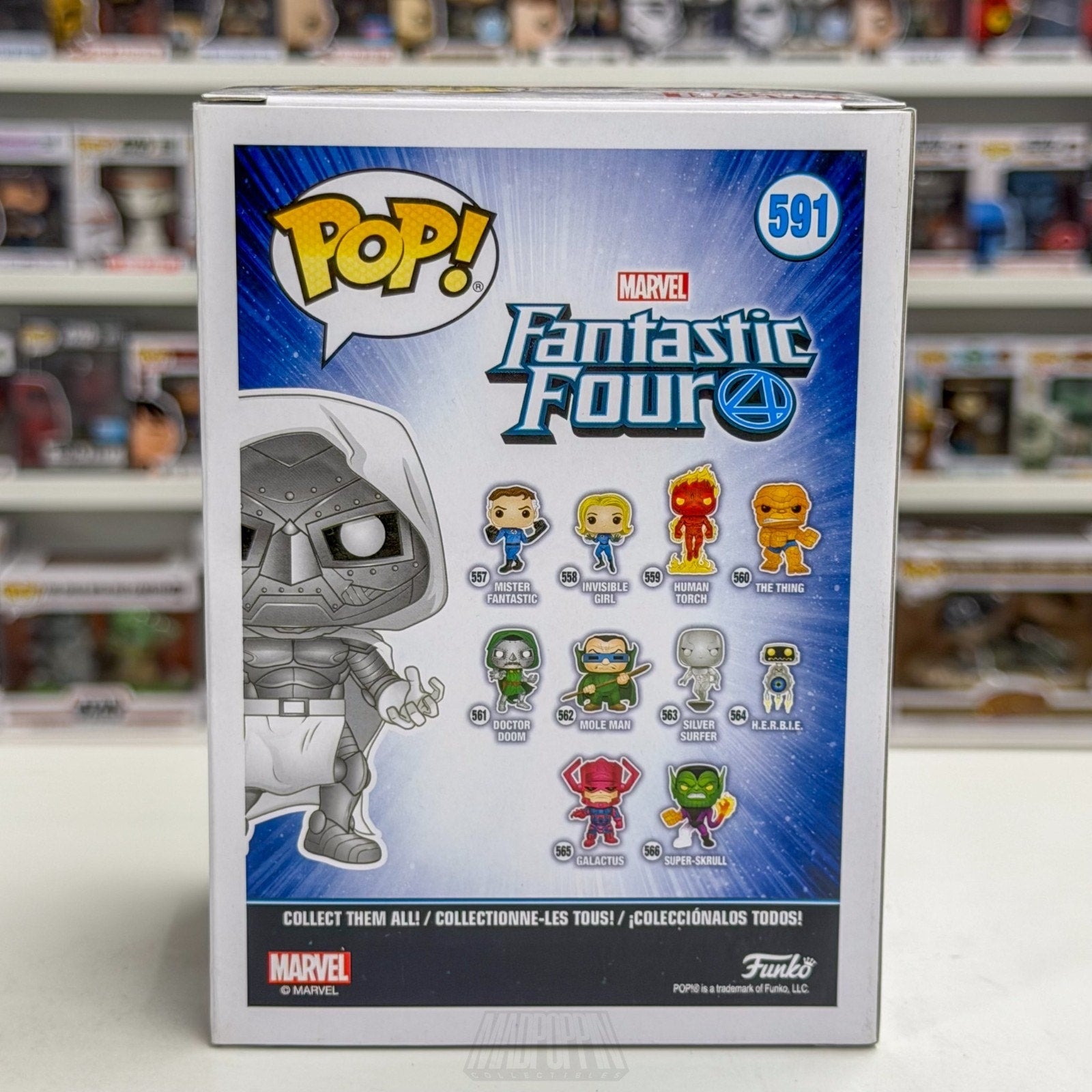 Funko Pop Marvel Fantastic 4 Doctor Doom God Emperor ECCC 591 Toy Vinyl Figure