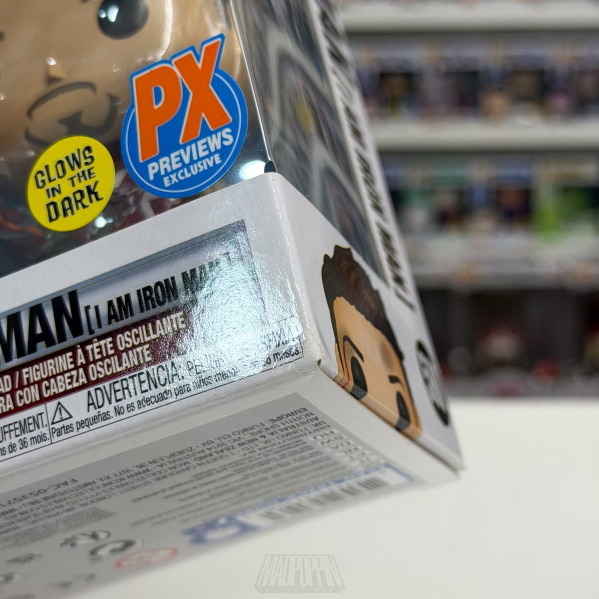 Funko PopMarvel Avengers Endgame I Am Iron Man Glow PX 580 Snap Toy Vinyl Figure
