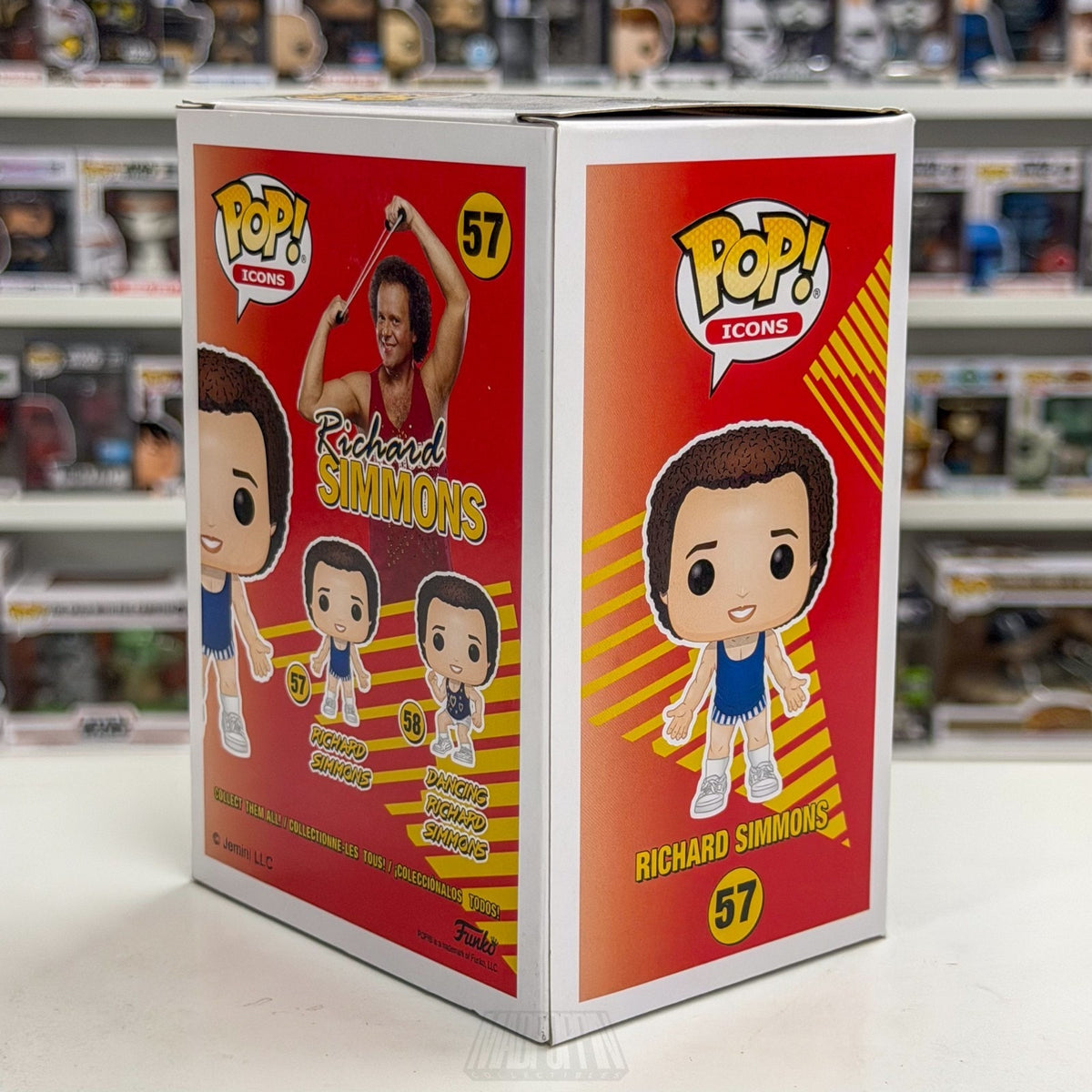 Funko Pop Icons Richard Simmons Blue 57 Fitness Aerobics Instructor Vinyl Figure
