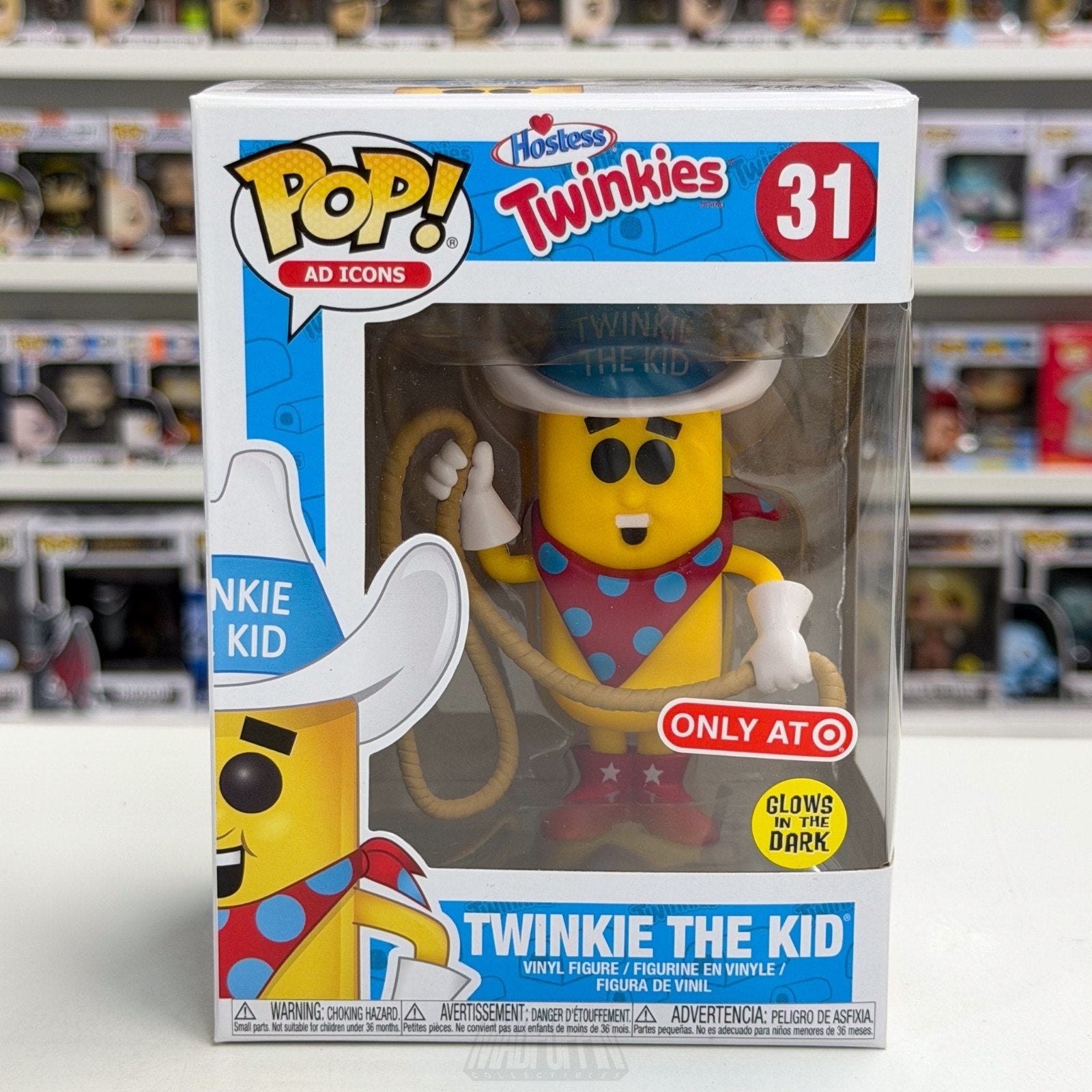 Funko Pop Ad Icons Hostess Twinkie the Kid Glow Target 31 Mascot Vinyl Figure