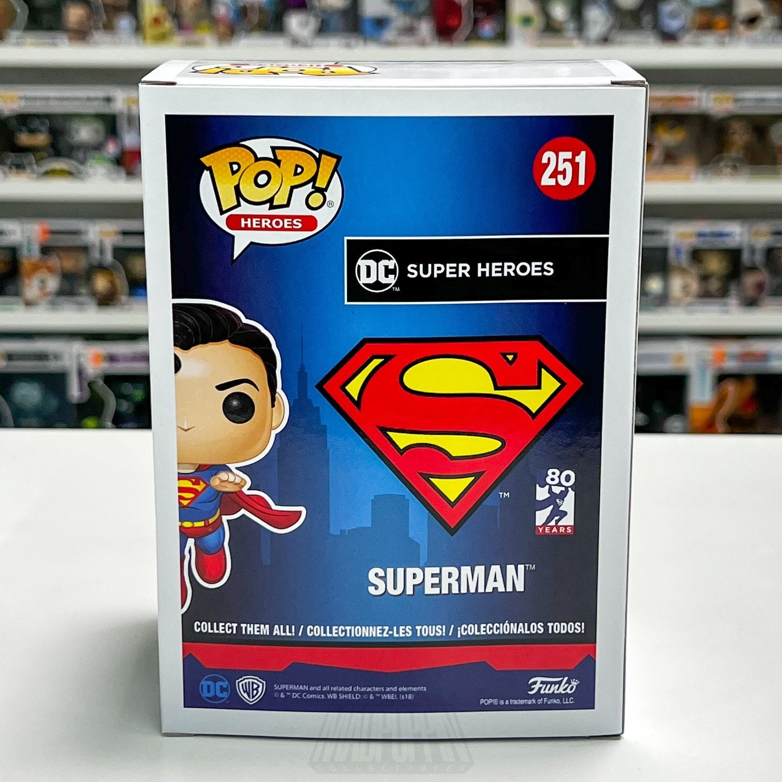 Funko Pop DC Heroes Superman Flying 251 BOX ONLY NO FIGURE NO INSERT Mint Comics