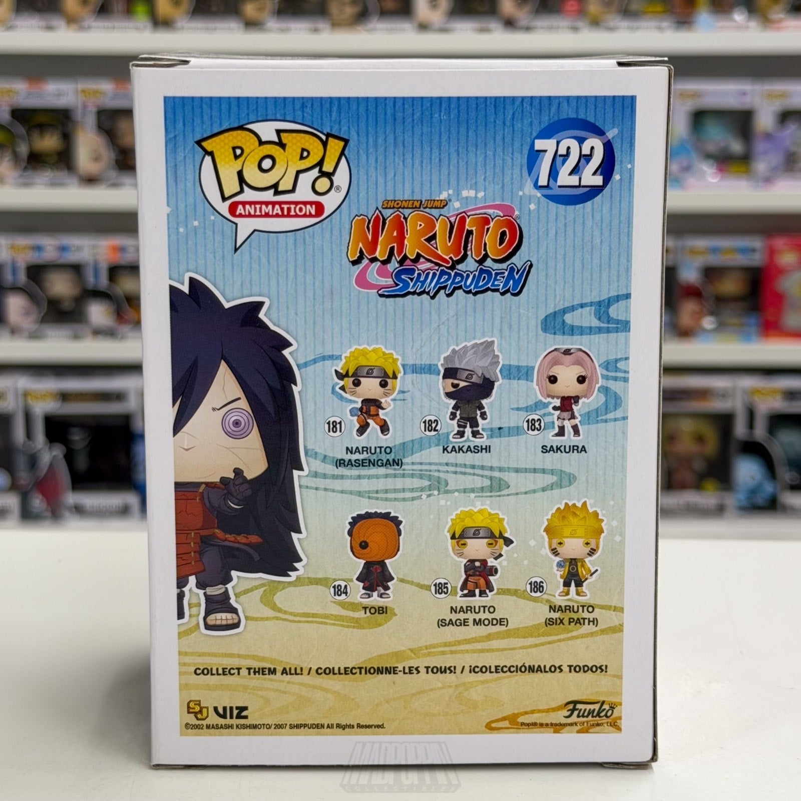 Funko Pop Anime Naruto Madara Reanimation GameStop 722 Japan Manga Vinyl Figure