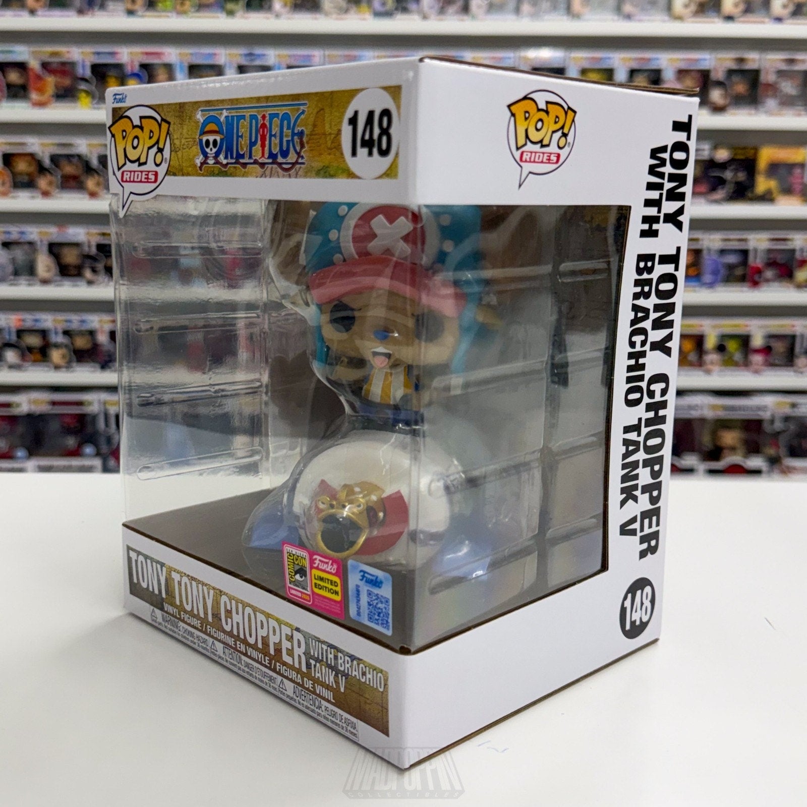 Funko Pop Anime One Piece Tony Chopper Brachio Tank V 148 SDCC 2026 CON STICKER