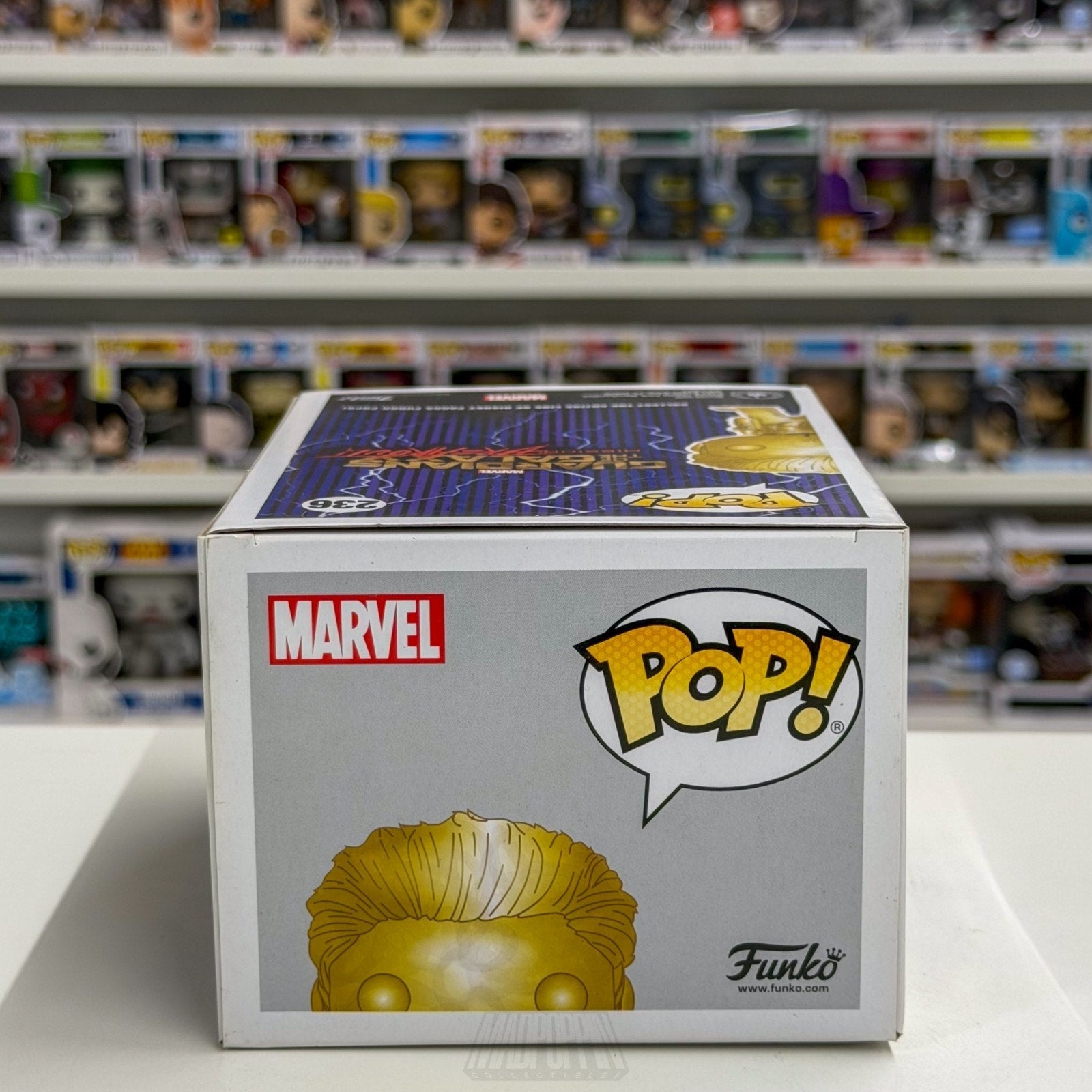 Funko Pop Marvel GOTG Disney Ride Mission Breakout The Collector Gold 236 Figure